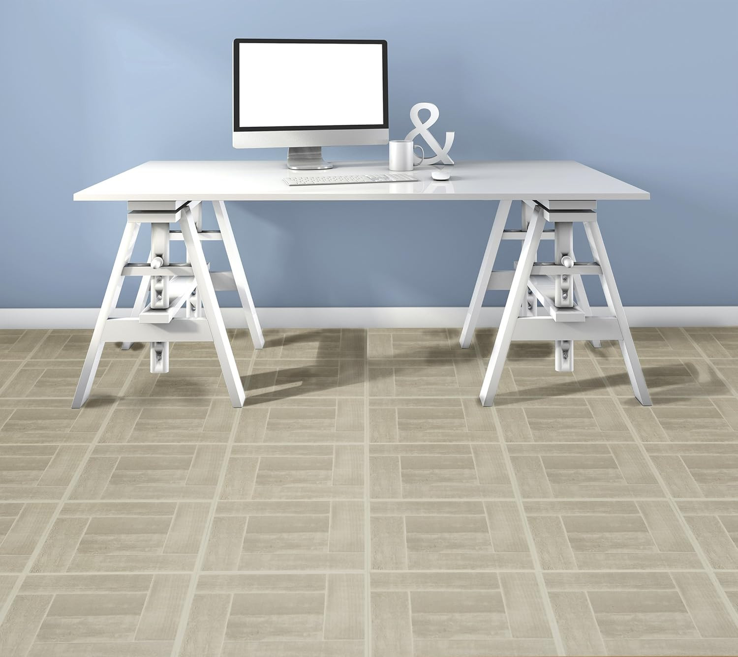 Nexus Self Adhesive 12-Inch Vinyl Floor Tiles, 20 Tiles – 12″ x 12″, Saddlewood