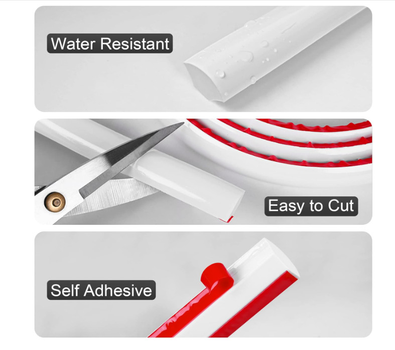 Flexible Quarter round Molding Self Adhesive (White, 10 Ft) Peel and Stick Flexi
