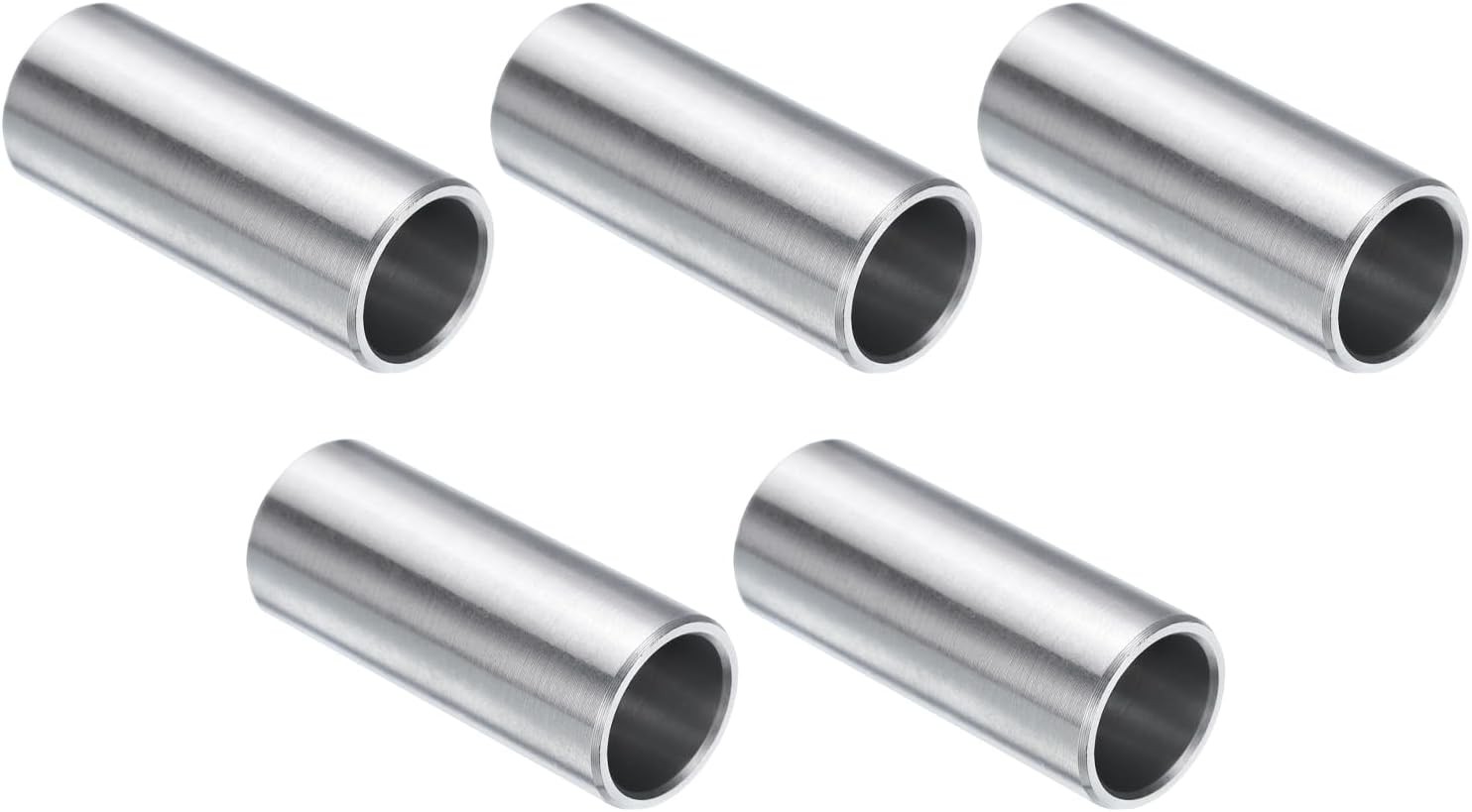 uxcell 5pcs Stainless Steel Spacer 1/2″ x 5/8″ x 1-1/2″, Silver tone