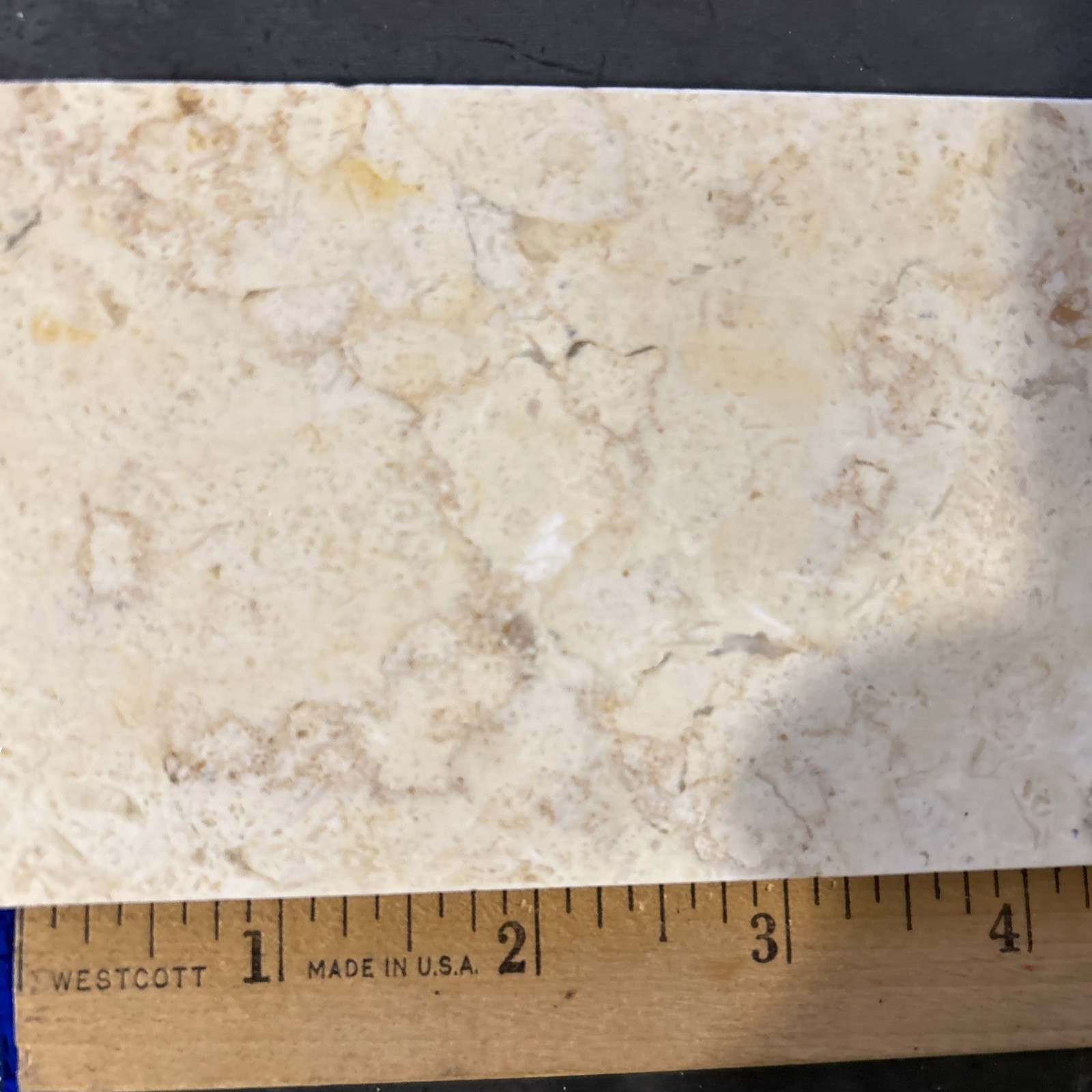 (1) piece Jerusalem Stone Ramon Gold Honed 3x6x3/4″ Beige Wall Tile Backsplash