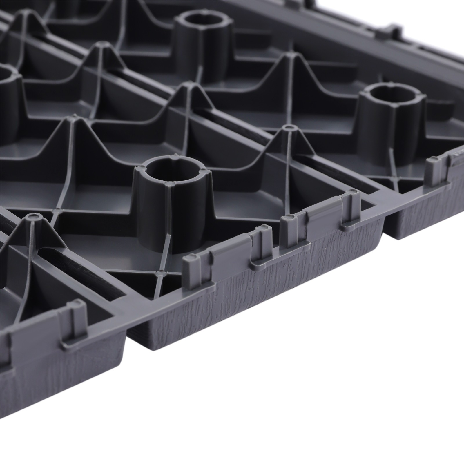 12″x12″ Interlocking Deck Tiles, 30 Pack Outdoor Patio Floor Tiles Dark Gray