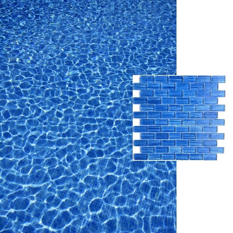 Textured Glass Mosaic Tiles 12″x12″ – Waterproof Subway Backsplash for Kitchen,