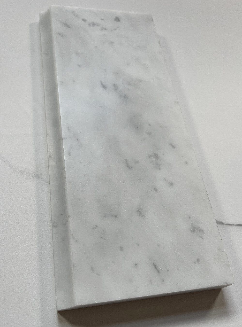 C12H Baseboard Carrara Marble Trim Tile Venato Carrera Bianco Honed 5×12