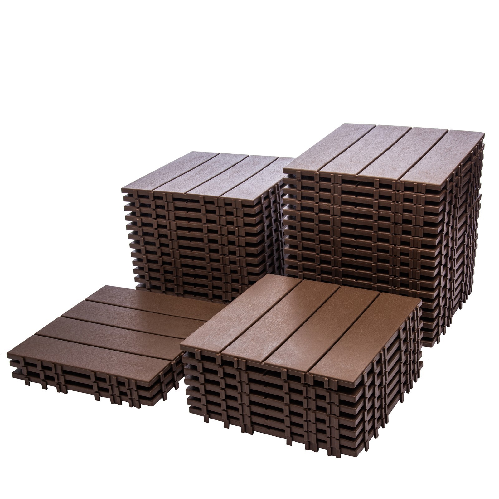 68 Pack Interlocking Deck Tiles 11.42″ Waterproof All-Weather Indoor Outdoor Pat