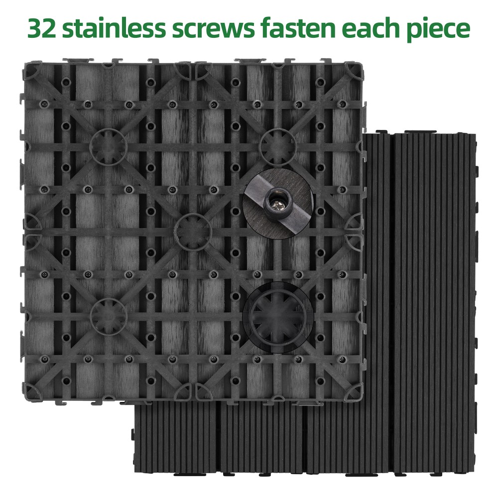 Tiles 9PCS – Waterproof Outdoor and Indoor Flooring for Patio, Balcony, Porch