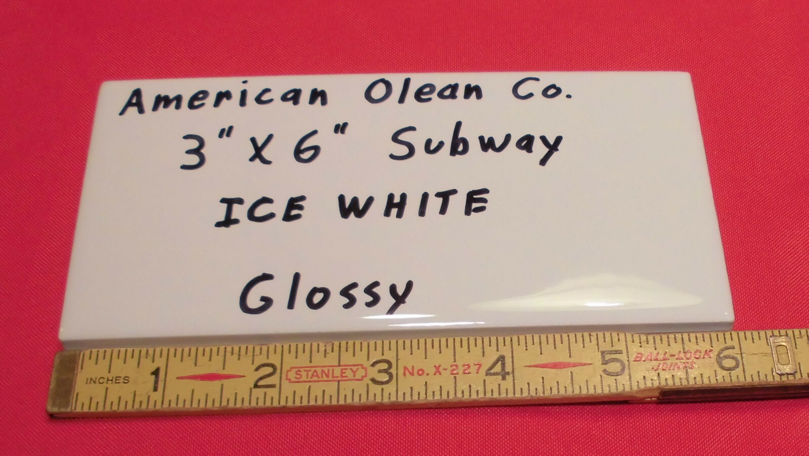 12 pieces: Glossy Ceramic Subway Tiles *Ice White* by American Olean 3″ X 6″ NEW
