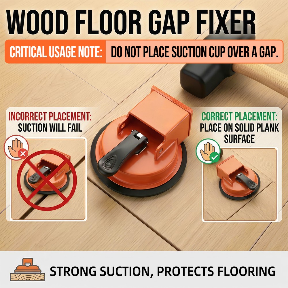 Floor Gap Fixer Repair Tool Strong Suction Cup Seamless Joint Tool Plank Grabber