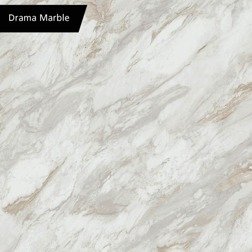 Hampton Bay Drama Marble Endsplash Kit Eased Edge Loose Backsplash
