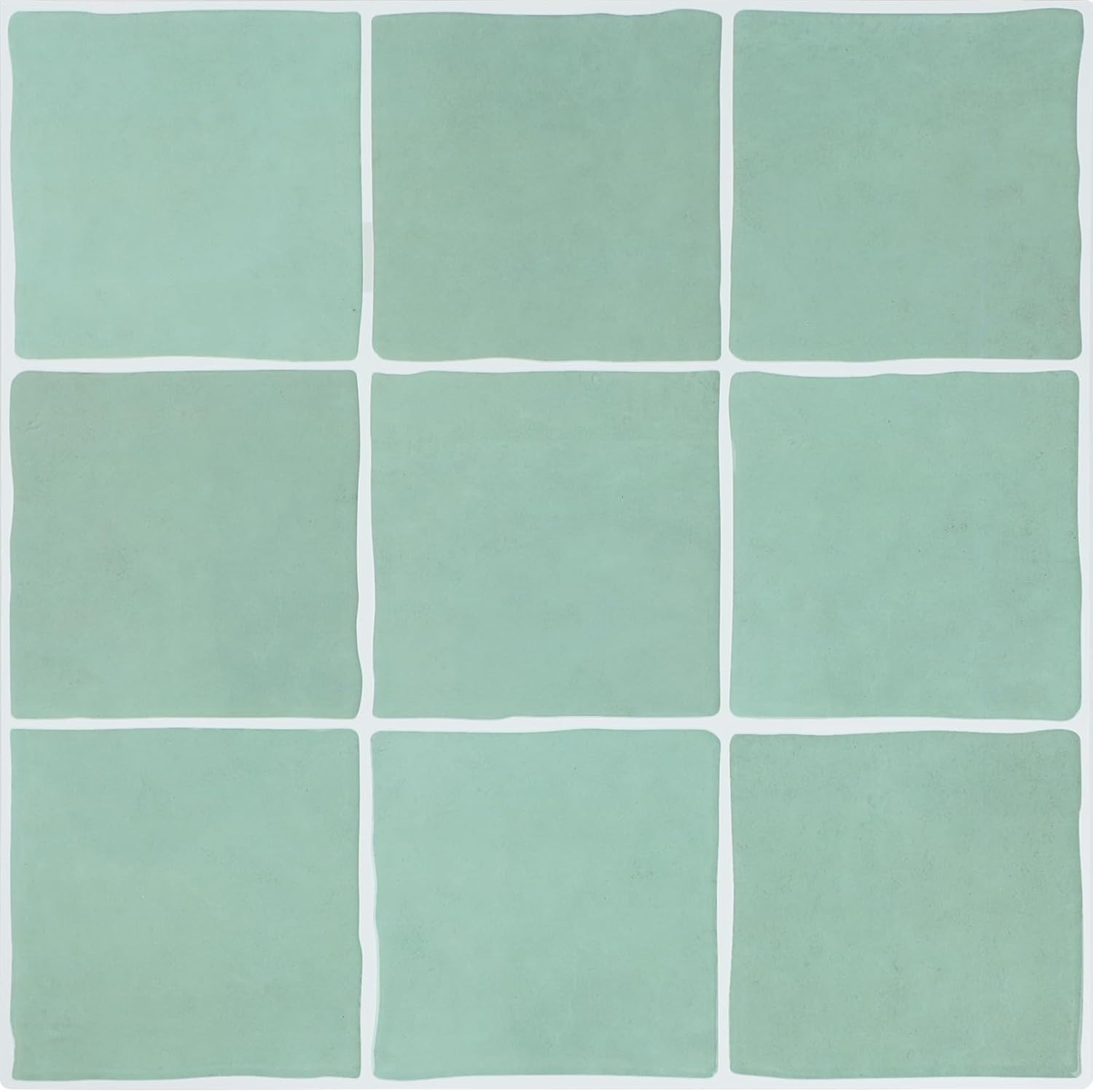 10-Sheet Peel and Stick Backsplash Tiles, Sage Green Self Adhesive Backsplash, G