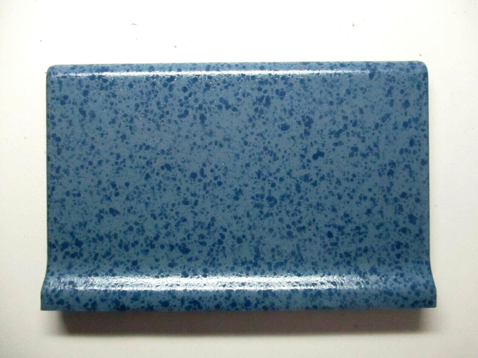 1 Tile Mannington US 6″ Mottled Crst Marine Blue Bullnose Cove Base Ceramic Wall
