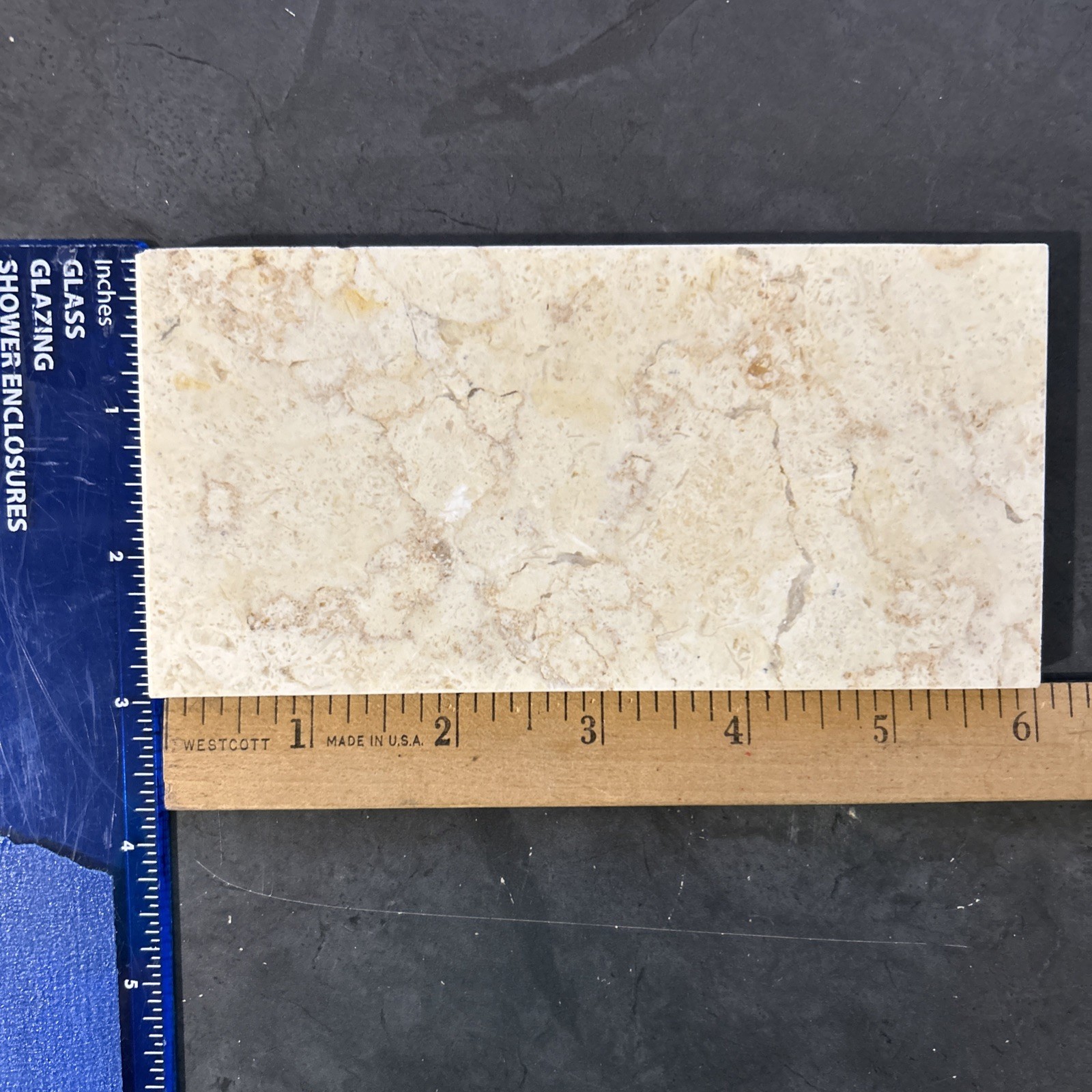 (1) piece Jerusalem Stone Ramon Gold Honed 3x6x3/4″ Beige Wall Tile Backsplash