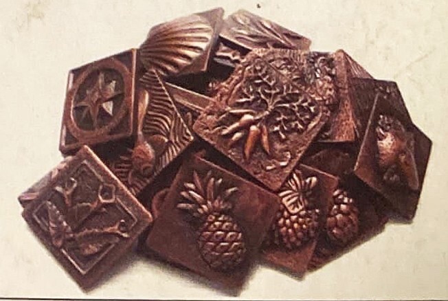 COPPER BORDER and LINER 2″ x 12″ x 3/8″ DECORATIVE WALL TILE (Romanesque Liner)