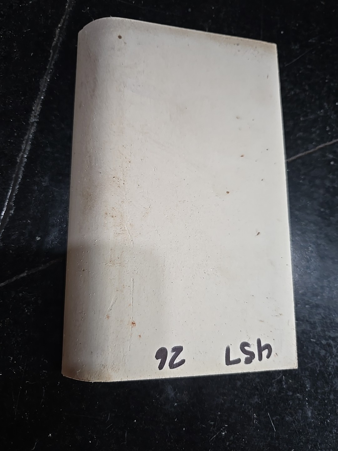 Vintage 6 1/8″ X 3 7/8″ Cove Base NOS White W/gold/silver Specks Tile