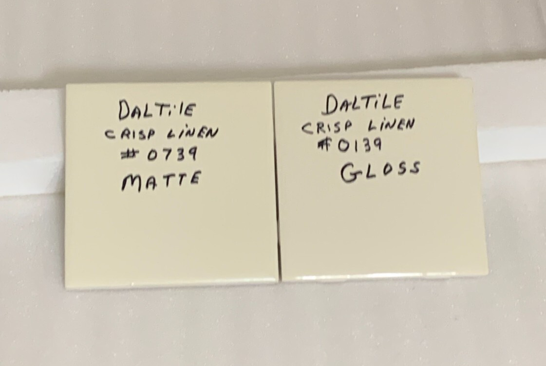 New Ceramic Daltile 4 1/4″ x 4 1/4″ Crisp Linen #0739 Matte