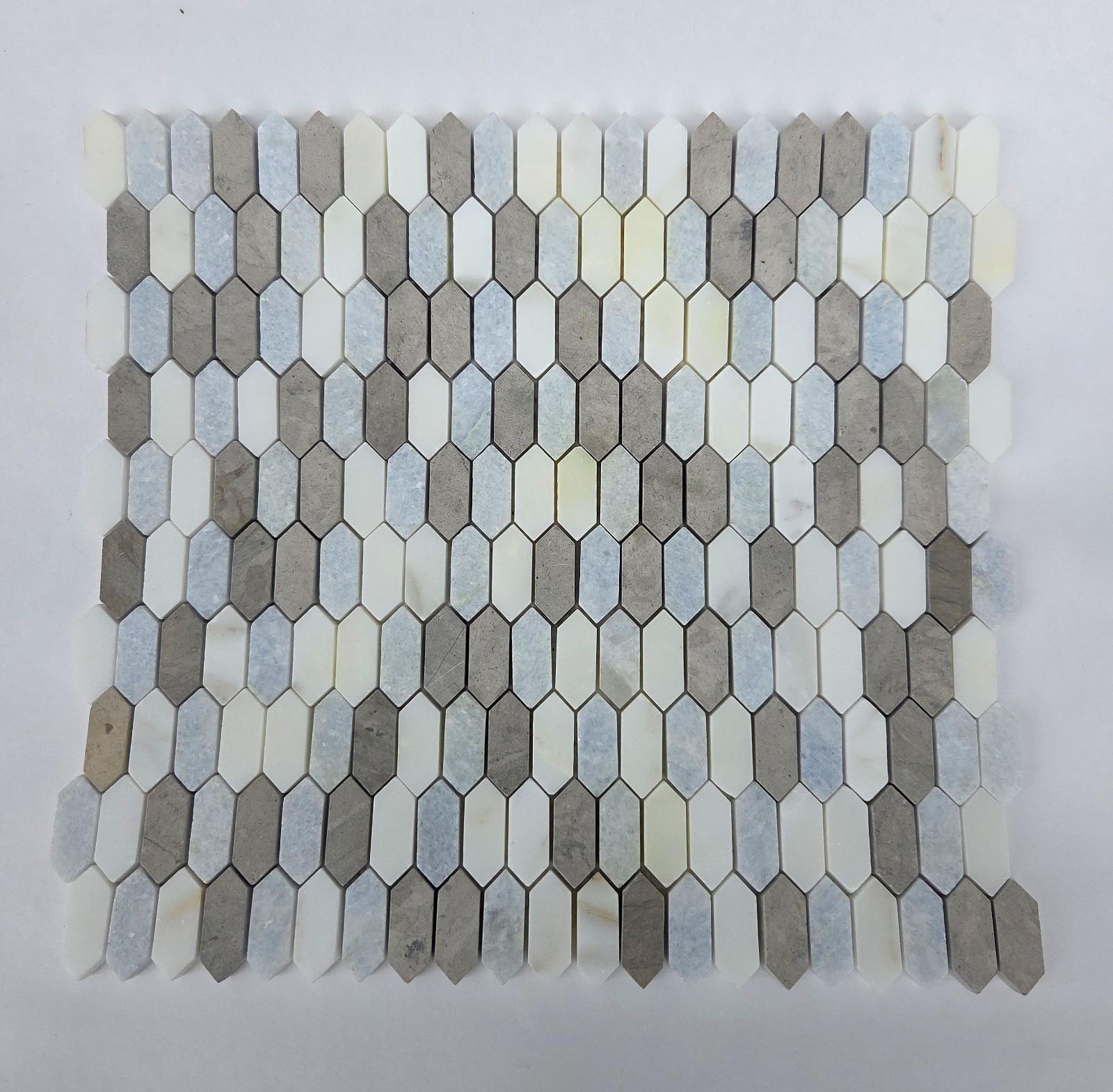 Marble Mosaic Tile Walker Zanger Tangent Hive Celeste 8.1 SF Hex Backsplash