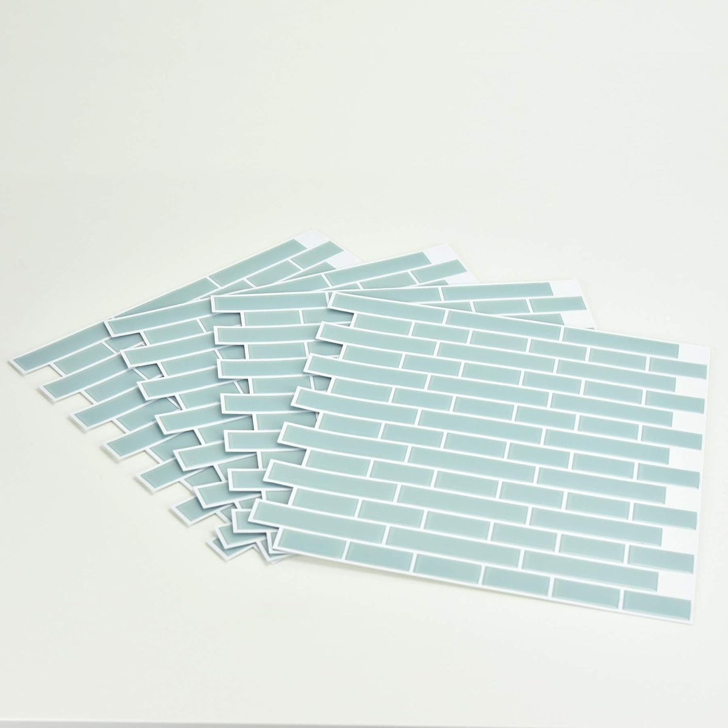 NH2361 Sea Glass Peel & Stick Backsplash Tiles, Blue