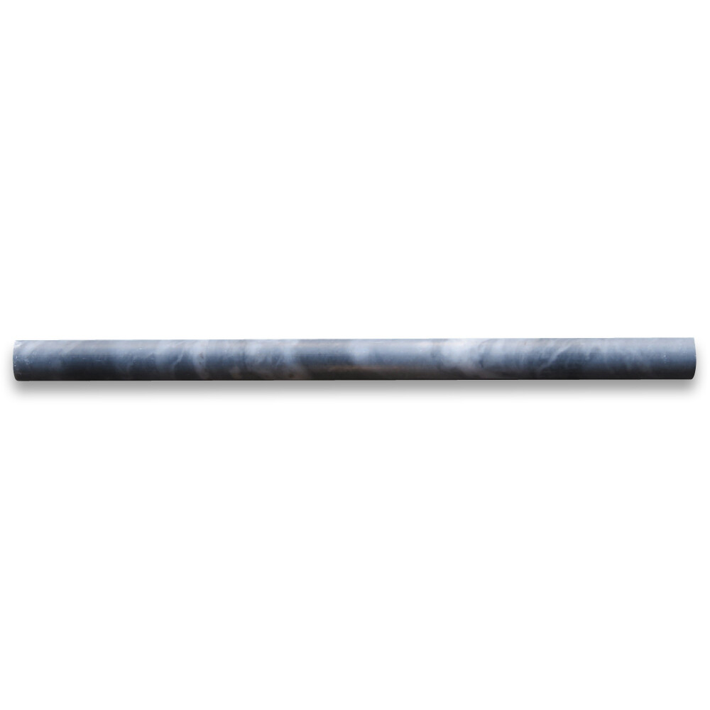 K18H Bardiglio Gray Dark Grey Marble 3/4×12 Pencil Liner Trim Molding Honed