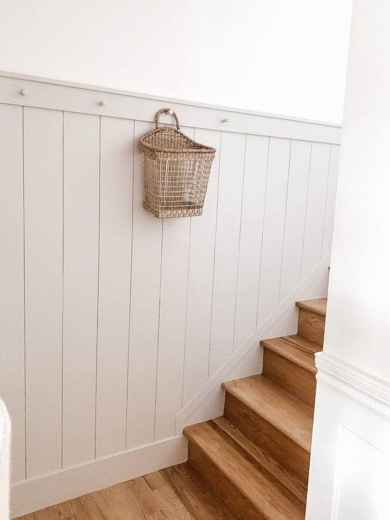 Peel and Stick Real Wood White Shiplap Wall Planks – 10 Pieces, 12.5 Sq Ft
