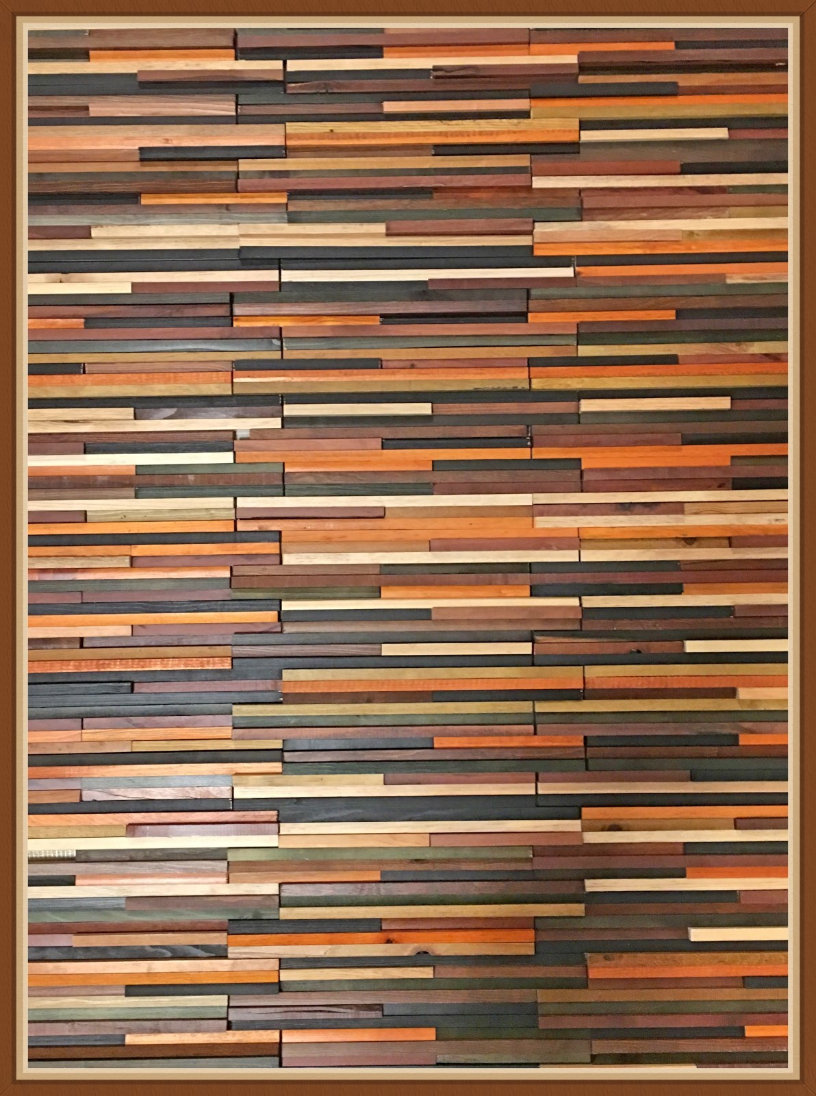 BOX of 12 Mosaics of Model Havana Wall Wood Mosaic Multicolor 3D Tile 11” x 12”