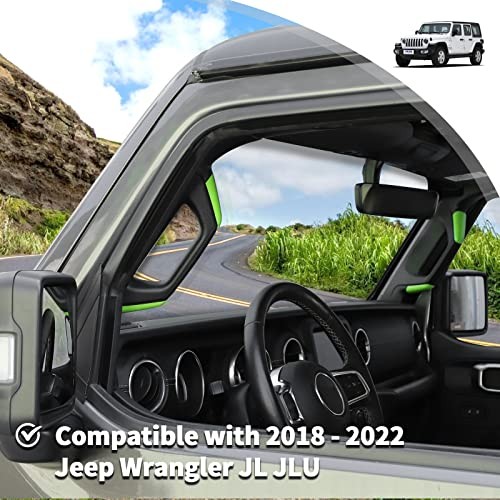 for Jeep JL A&B Pillar Grab Handles Trim Cover for 2018-2023+ Jeep Green