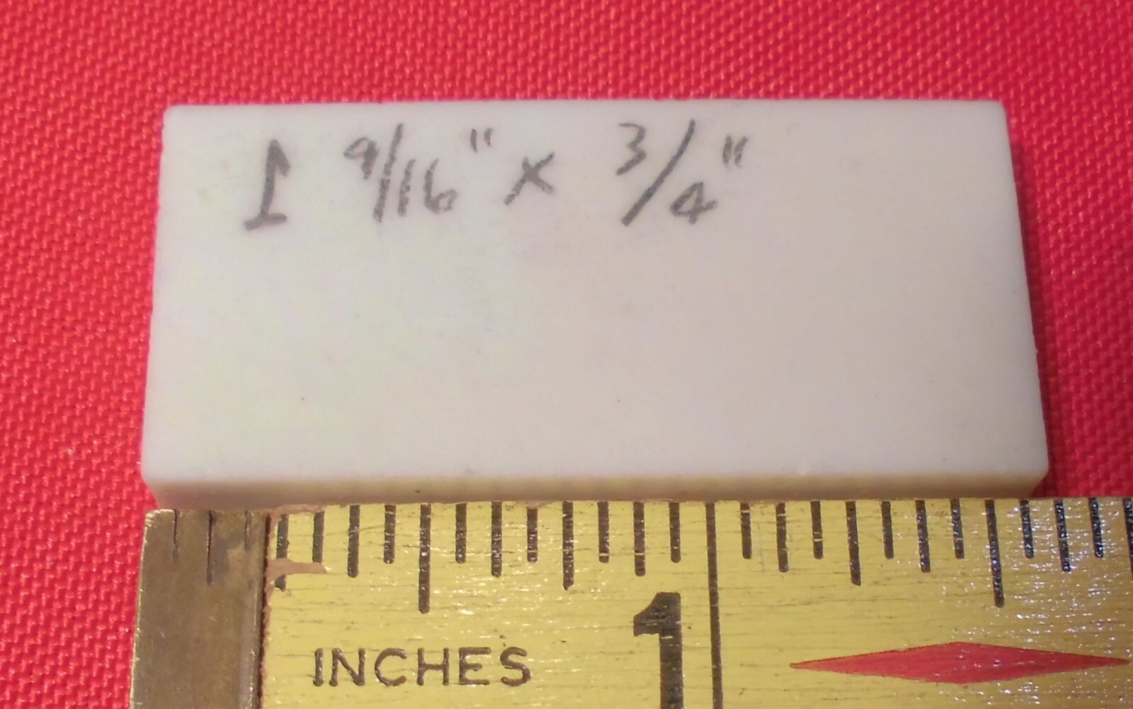 1 pc. Vintage Porcelain White: Pinwheel Replacement Floor Tile, 1-9/16″ X 3/4″