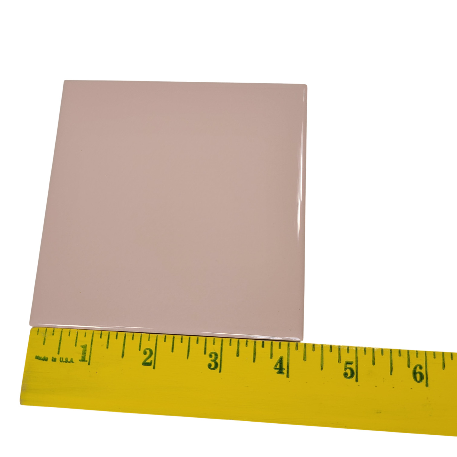 Mamie Pink Ceramic Tile 4.25 in Subway Square Vintage Classic Color 063 Venetian