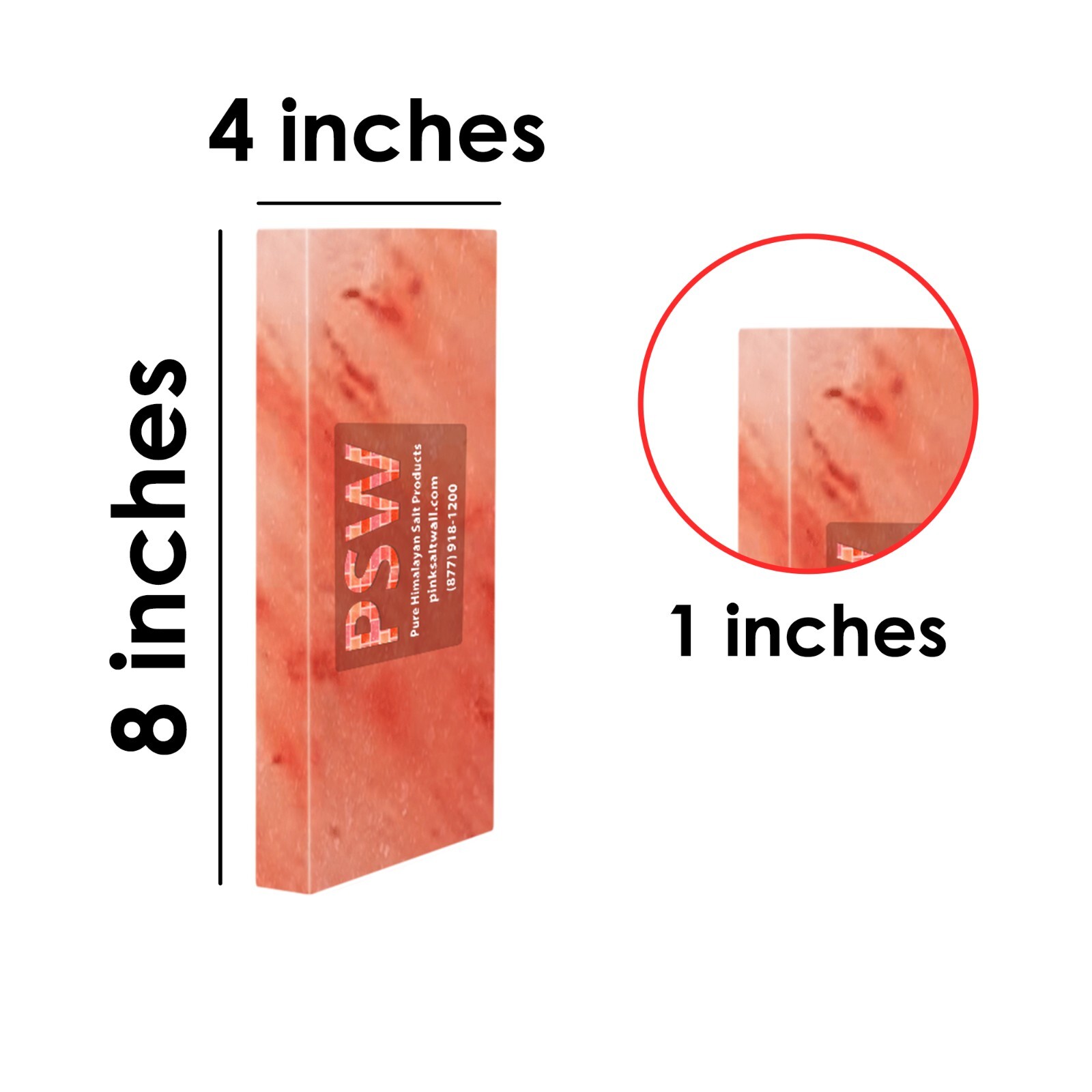 Salt Bricks, Tiles 8x4x1 Pack of 200 with 4 Free Salt Glue For Spa Sauna Walls