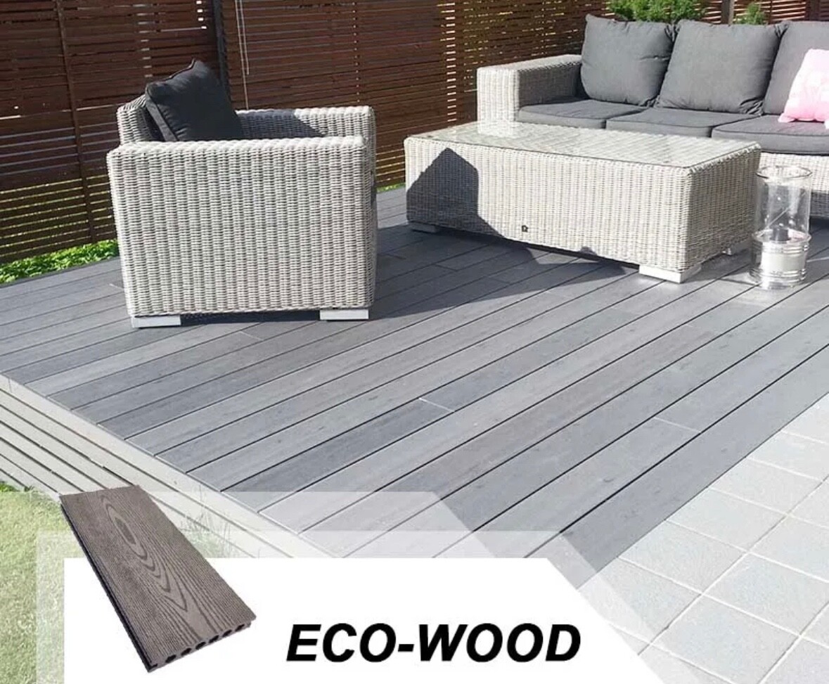 WPC floor decking, UV resistant, For Patio, Garden, Outdoors 5.5in. X 105in.