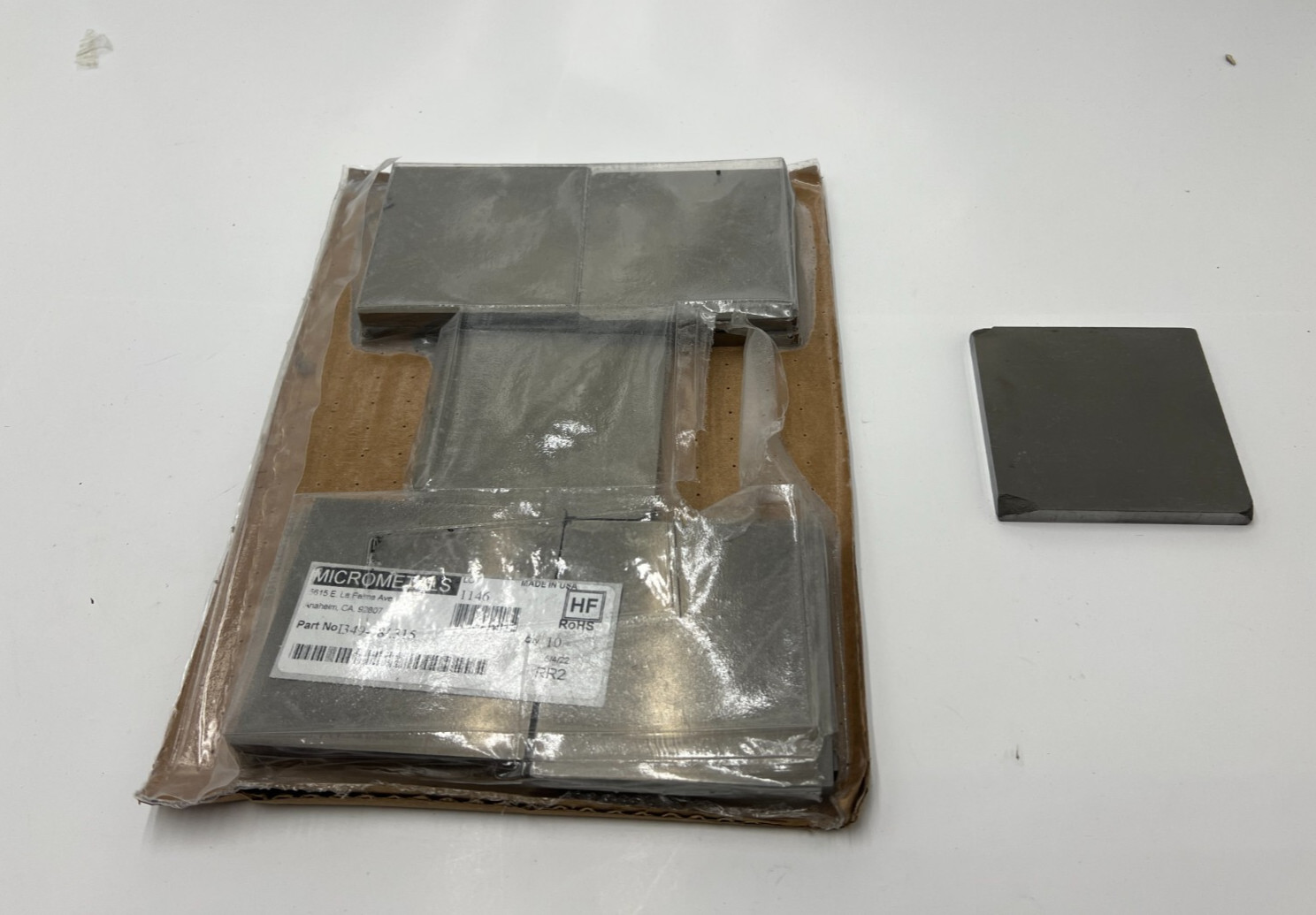 (QTY 10) MICROMETALS I349-38/.315 ZPFLOORSHLD Floor Shield Tile 3.5X3.5″