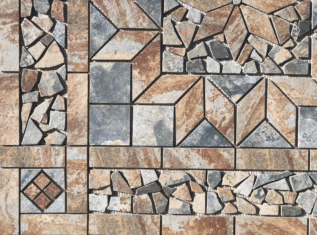 36″ x 36″ Tile Medallion Mosaic Mural – Home Depot Slate look tile