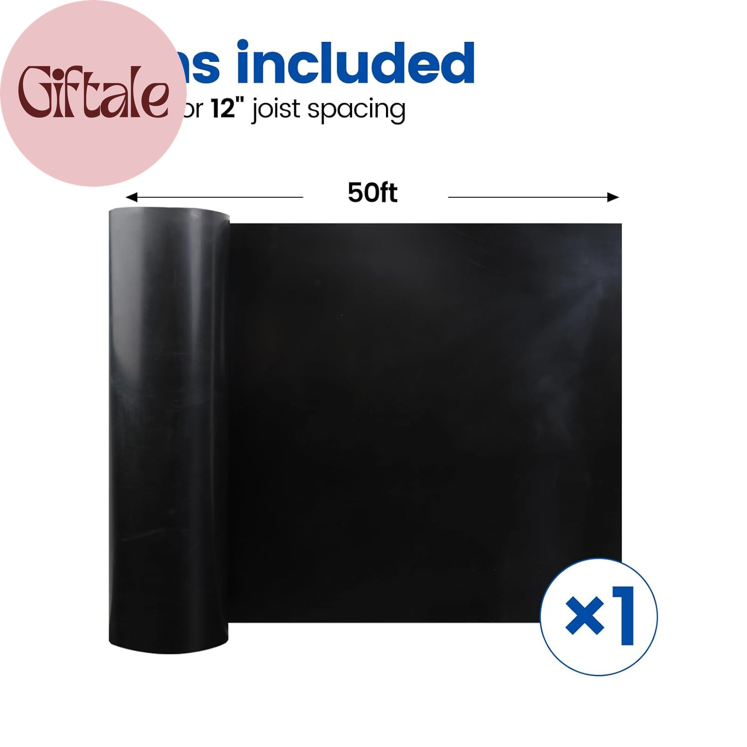 1PCS 50FT Black under Deck Drainage System Trough HDPE Waterproofing Membrane Fi