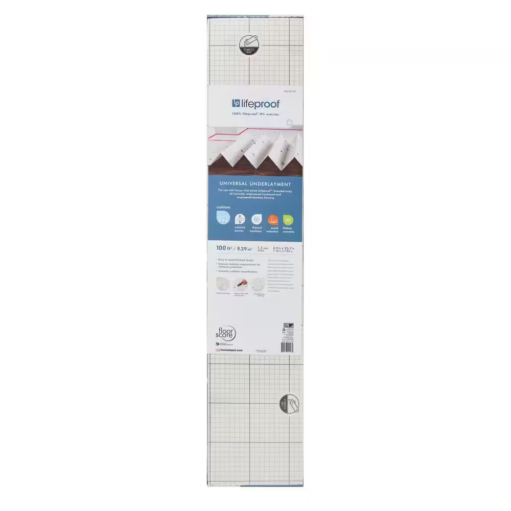 100 Sq.Ft. Roll 46.8 In. W X 25.7 Ft. L X 1.5 Mm T Underlayment for Laminate, En