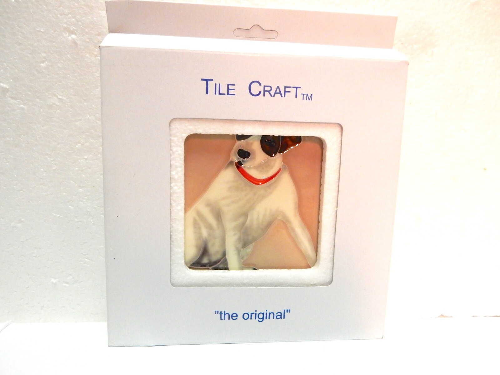 Jack Russel Terrier Glazed Ceramic Tile – Sitting Dog – Art by Tile-Craft-New!-