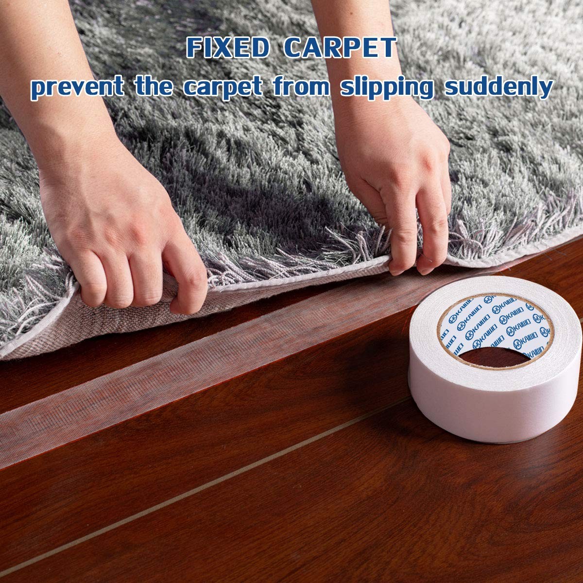 Carpet Tape Double Sided 4 IN X 30 YD for Area Rugs – Strong Adhesive +1125.0