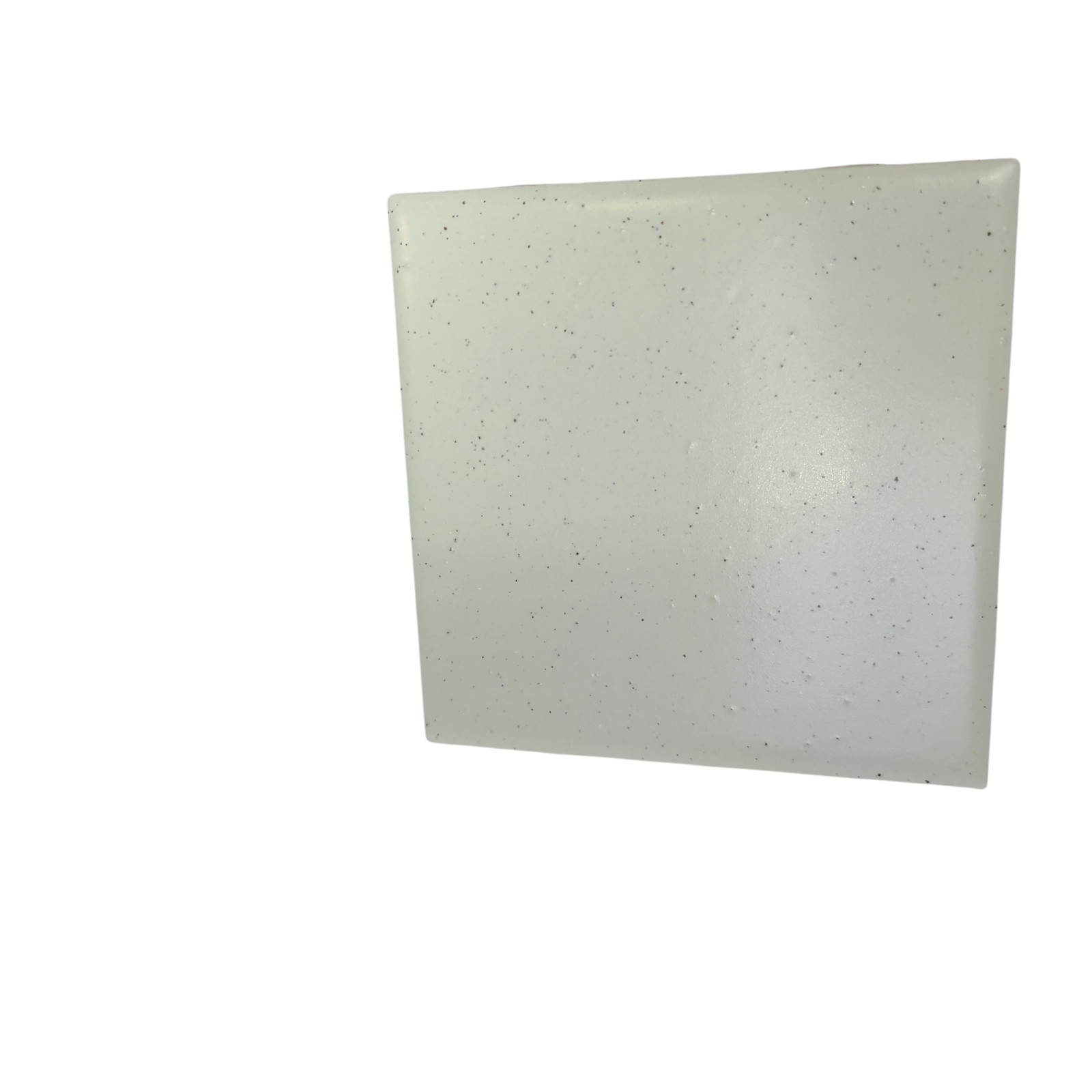 Freckled 4.25 in Ceramic Tile Specs Dots Subway Square Vintage Off White Matte