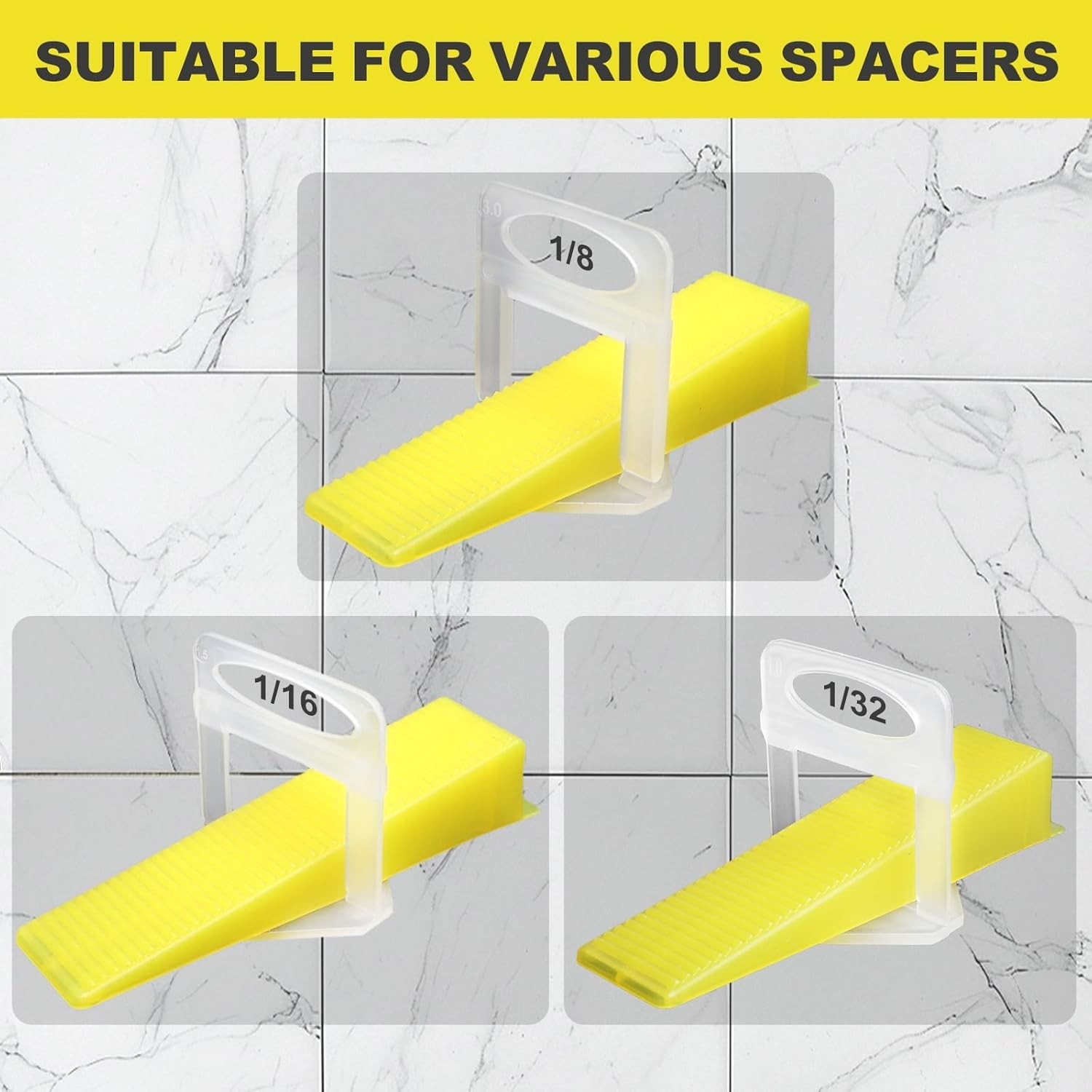 Cunas para sistema de nivelacion de azulejos 200/400 piezas reutilizables nivela