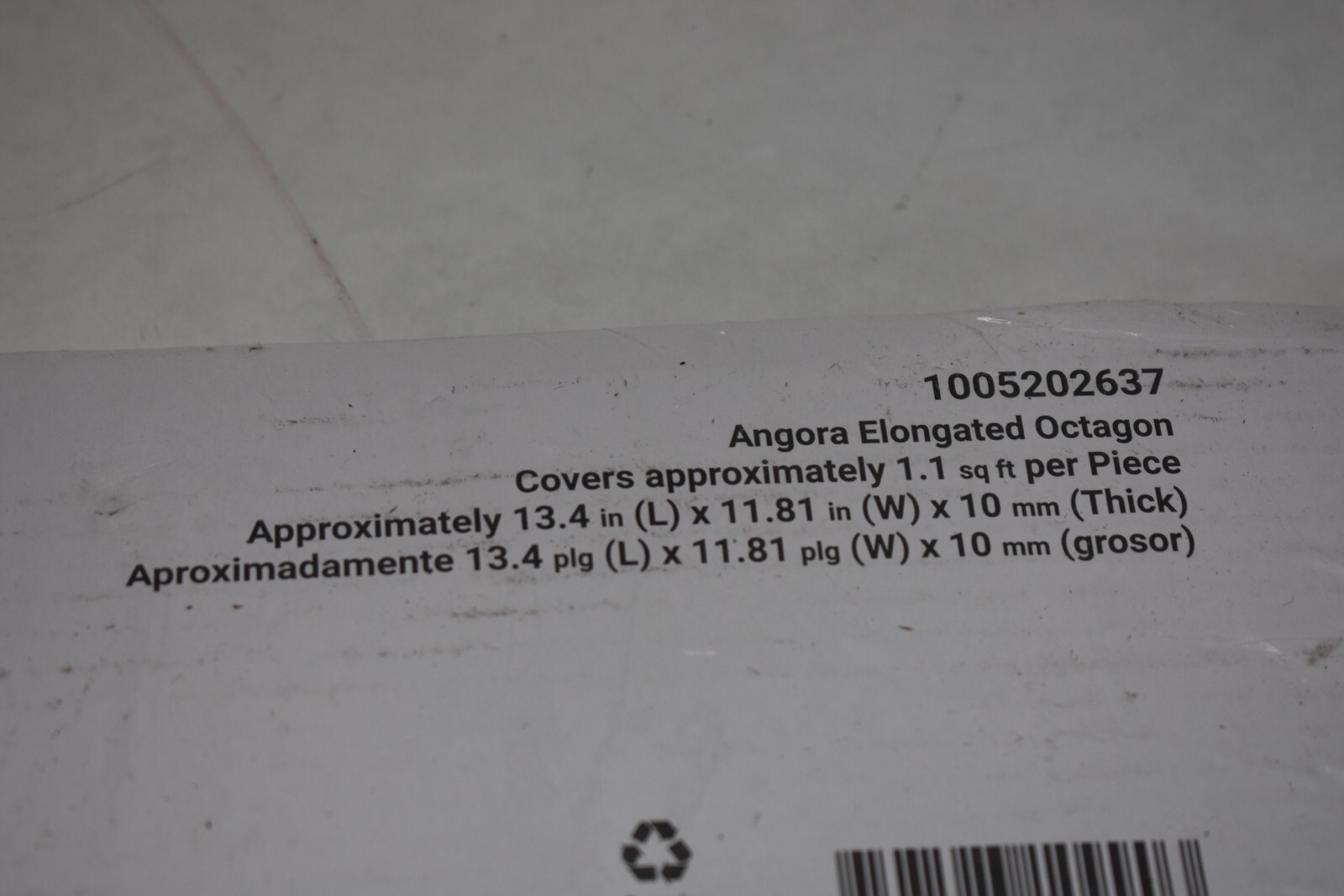 Angora Elongated Octagon 11.81″ x 13.4″ Polished Marble Floor Wall Tile
