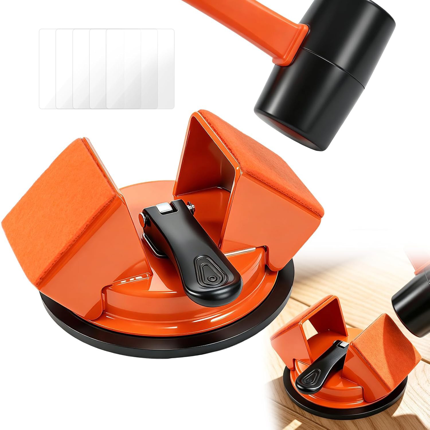 Floor Gap Fixer Tool with Suction Cup for Hardwood-Laminate and Vinyl Flooring