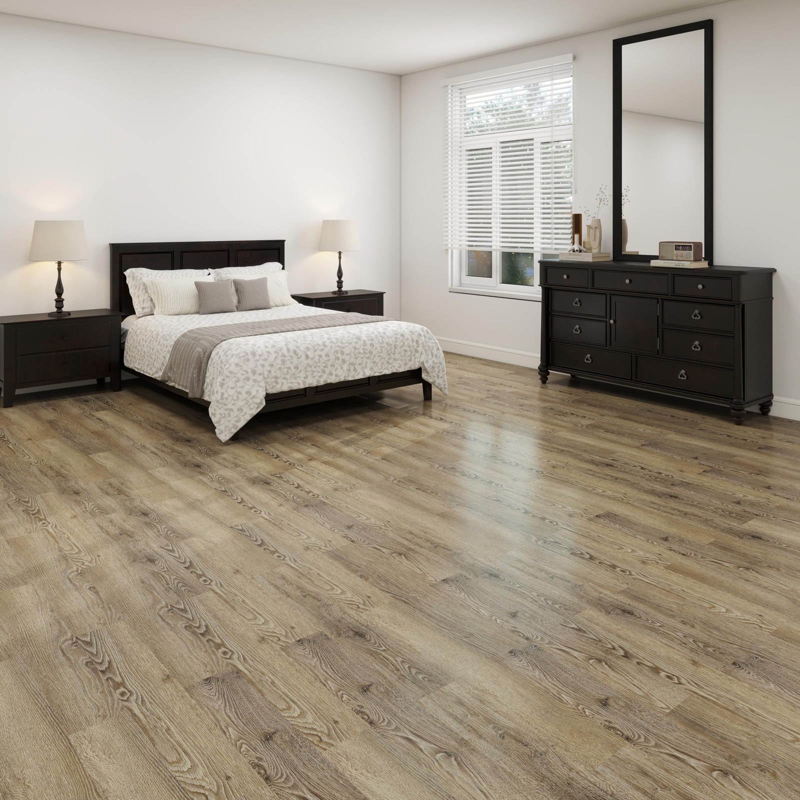 Peel and Stick Floor Tile, 54 Sq.Ft 36 Pieces 36″x6″ Long Vinyl Flooring, 1.5…