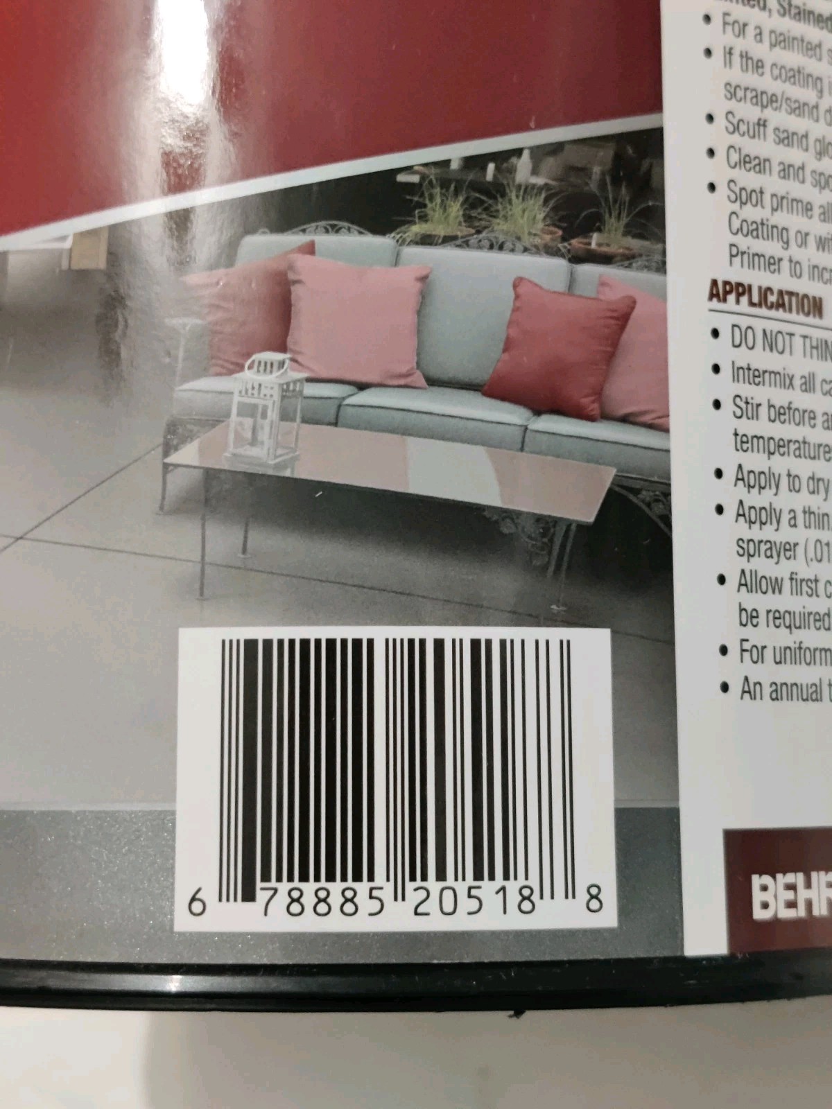 BEHR Epoxy Floor Coating 1 gal Silver Gray Self-Priming Low Gloss UV Resist