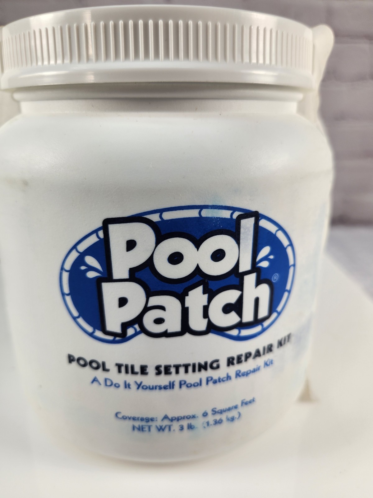 NEW White Pool Tile Adhesive Repair Kit – Quick-Dry, Strong Bond 3 Lb, 6 Sq. Ft.