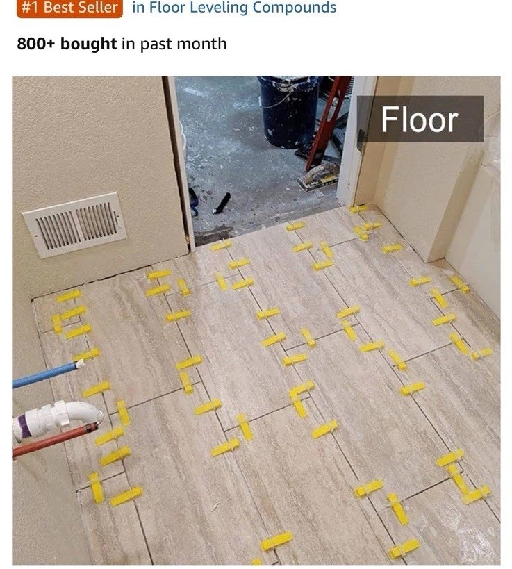 300-Piece Tile Spacers Clips and 100-Piece Reusable Wedges