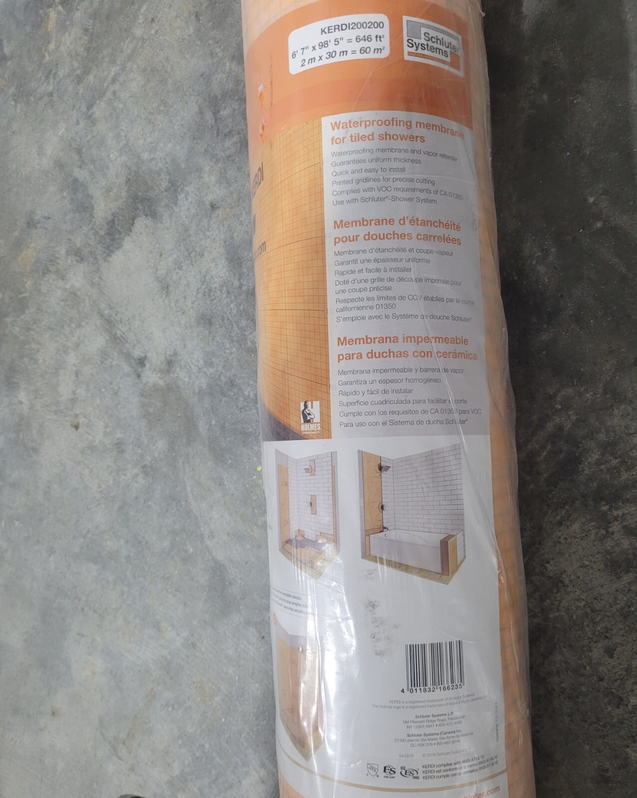 Schluter Systems Kerdi 200200 Waterproof Membrane – Extra Wide 646 sq ft Roll