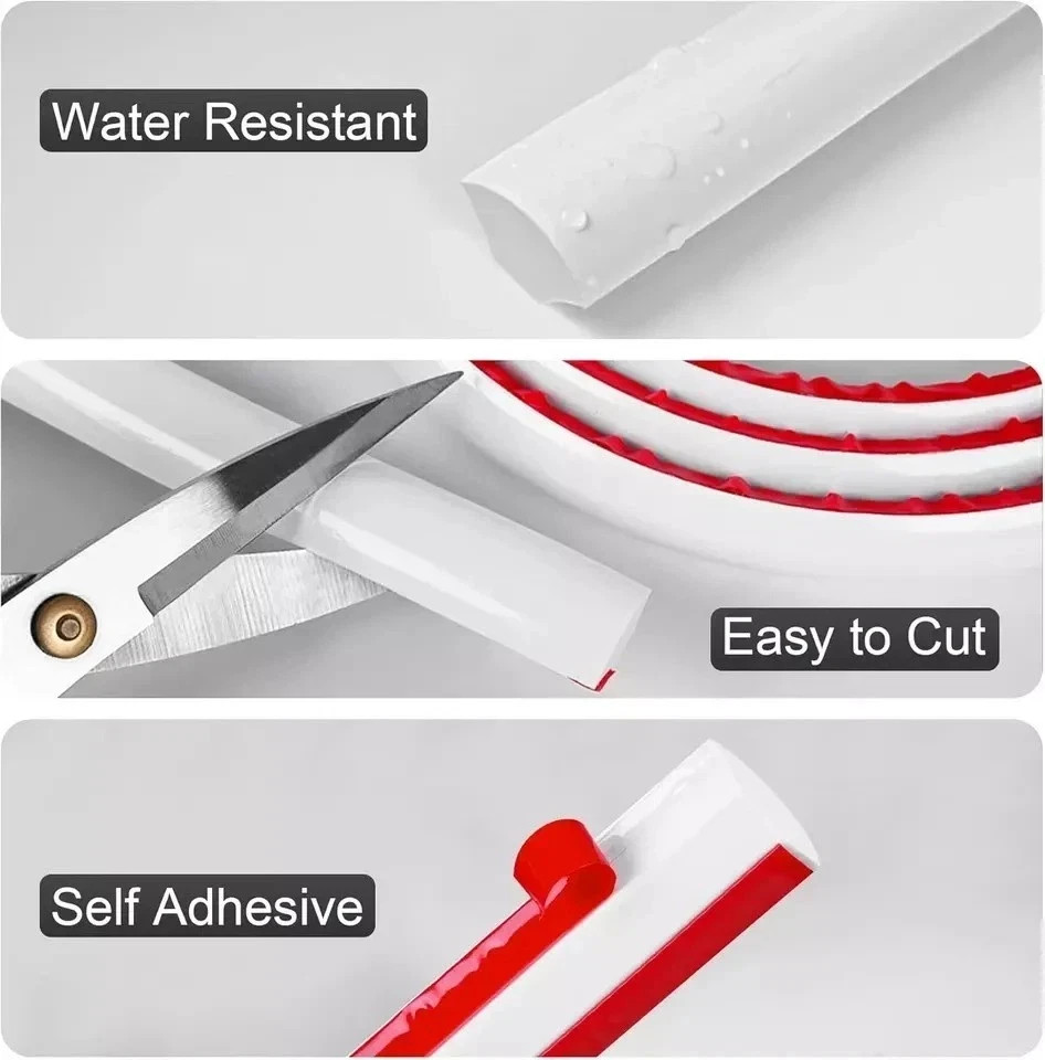 Flexible Quarter round Molding Self Adhesive (White, 10 Ft) Peel and Stick Flexi