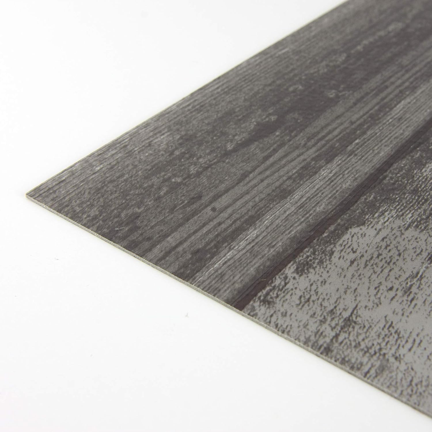 Floorpops Vanleer Peel and Stick Floor Tiles, Grey, Wood-Look Vinyl Floor Tiles,