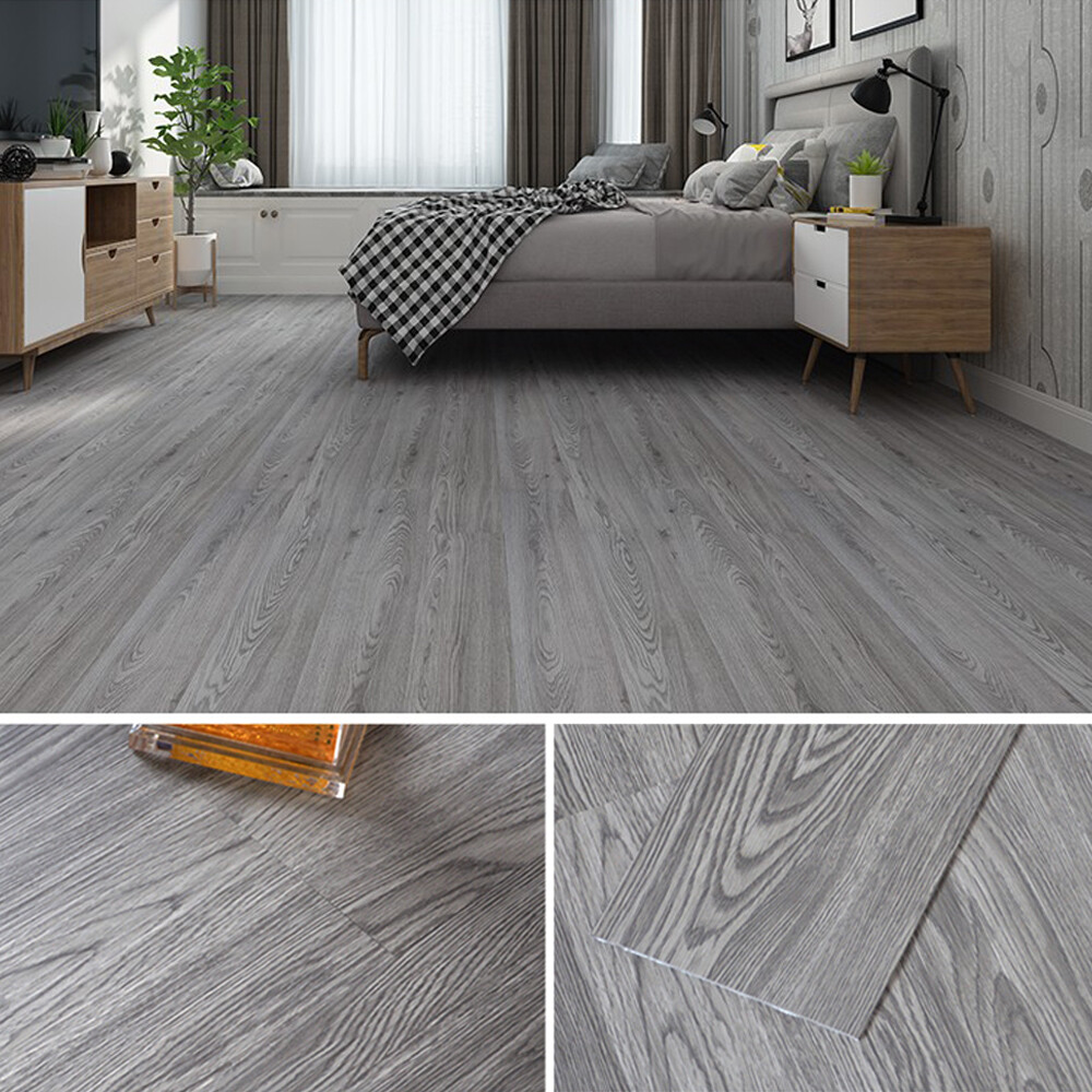 36Pcs Self-Adhesive PVC Vinyl Floor Planks Wood Tiles Peel Stick 54 Square Feet