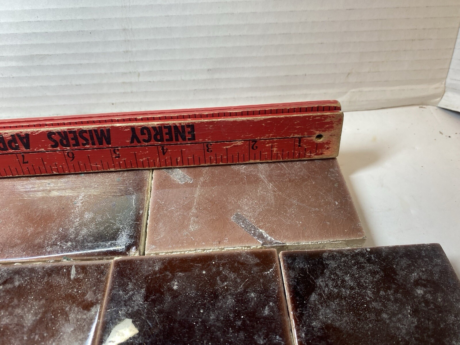 Vintage Lot Of 20 Reclaimed Salvage Wall Tiles Various Sizes And Conditions