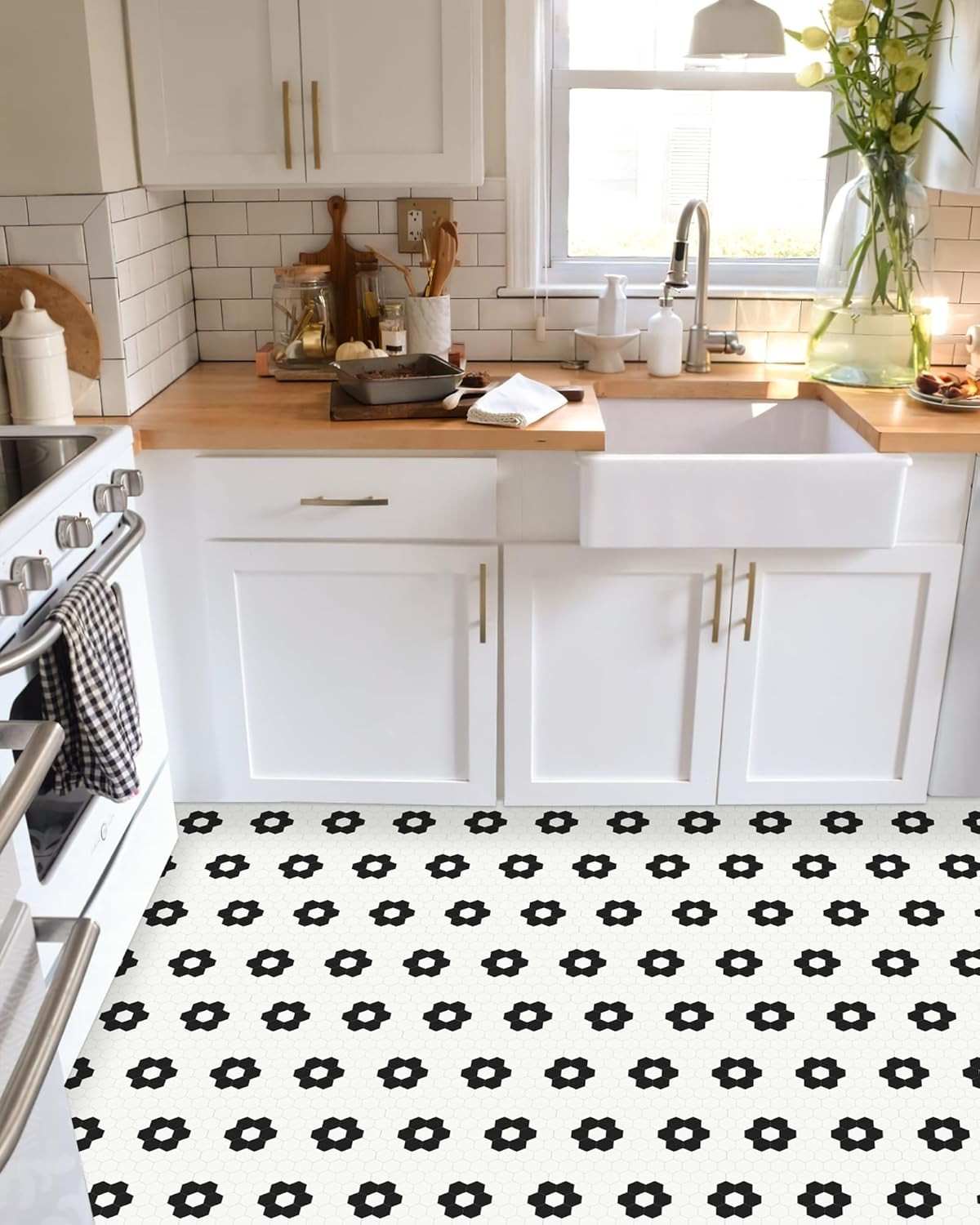 Waterproof Peel and Stick Vinyl Floor Tiles for Home and Bathroom (20 Pcs)