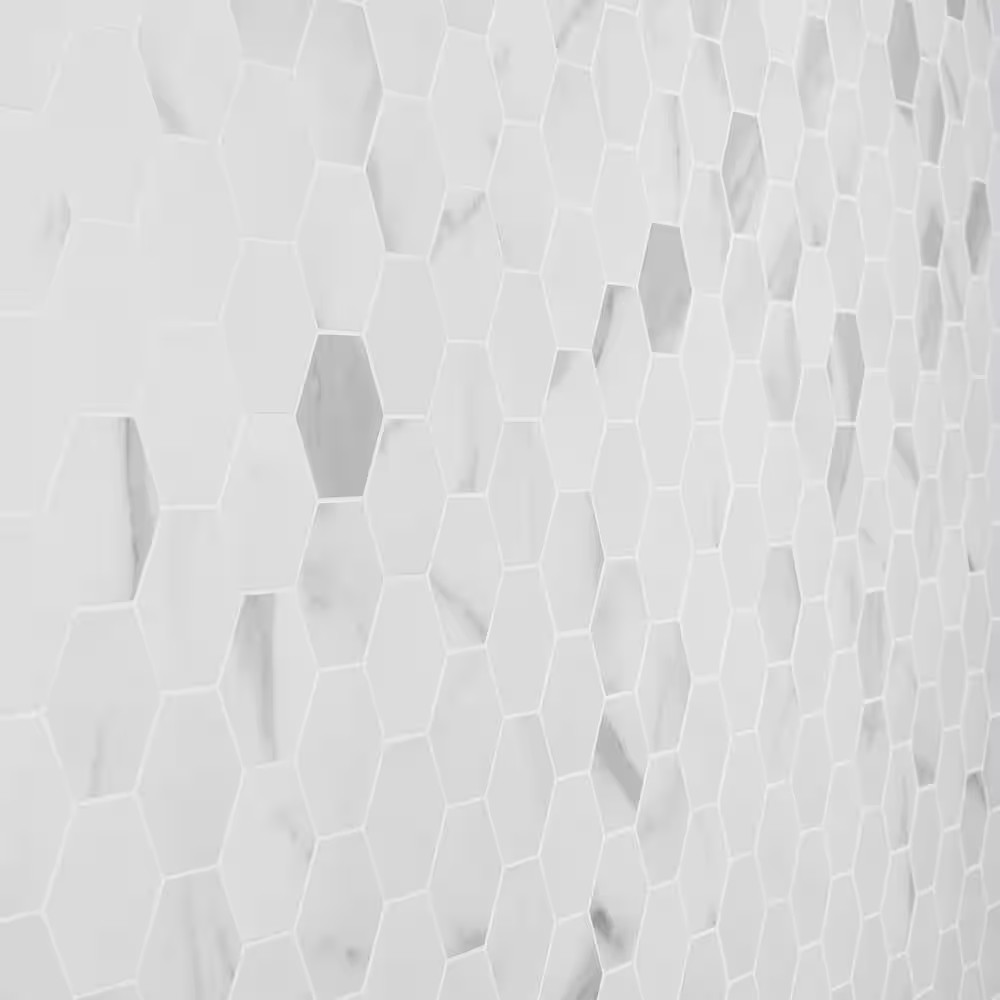 Luxe Core Hex Calacatta 11.61 In. X 11.81 In. SPC Peel and Stick Tile (0.95 Sq.