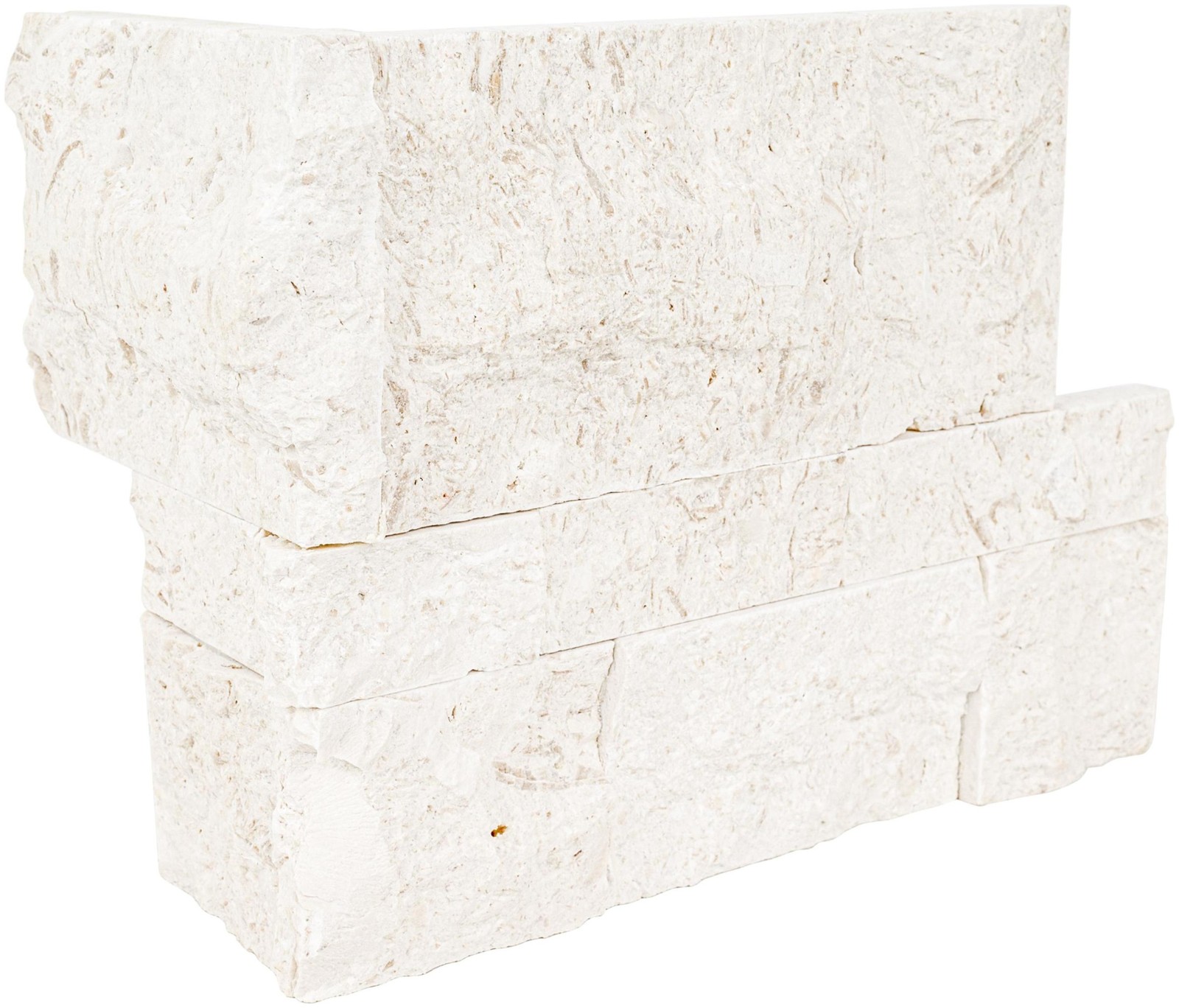 Ackland AKPLPL9X18FCR-CA 9 in. x 18 in. Splitface Limestone – Montara Ivoria